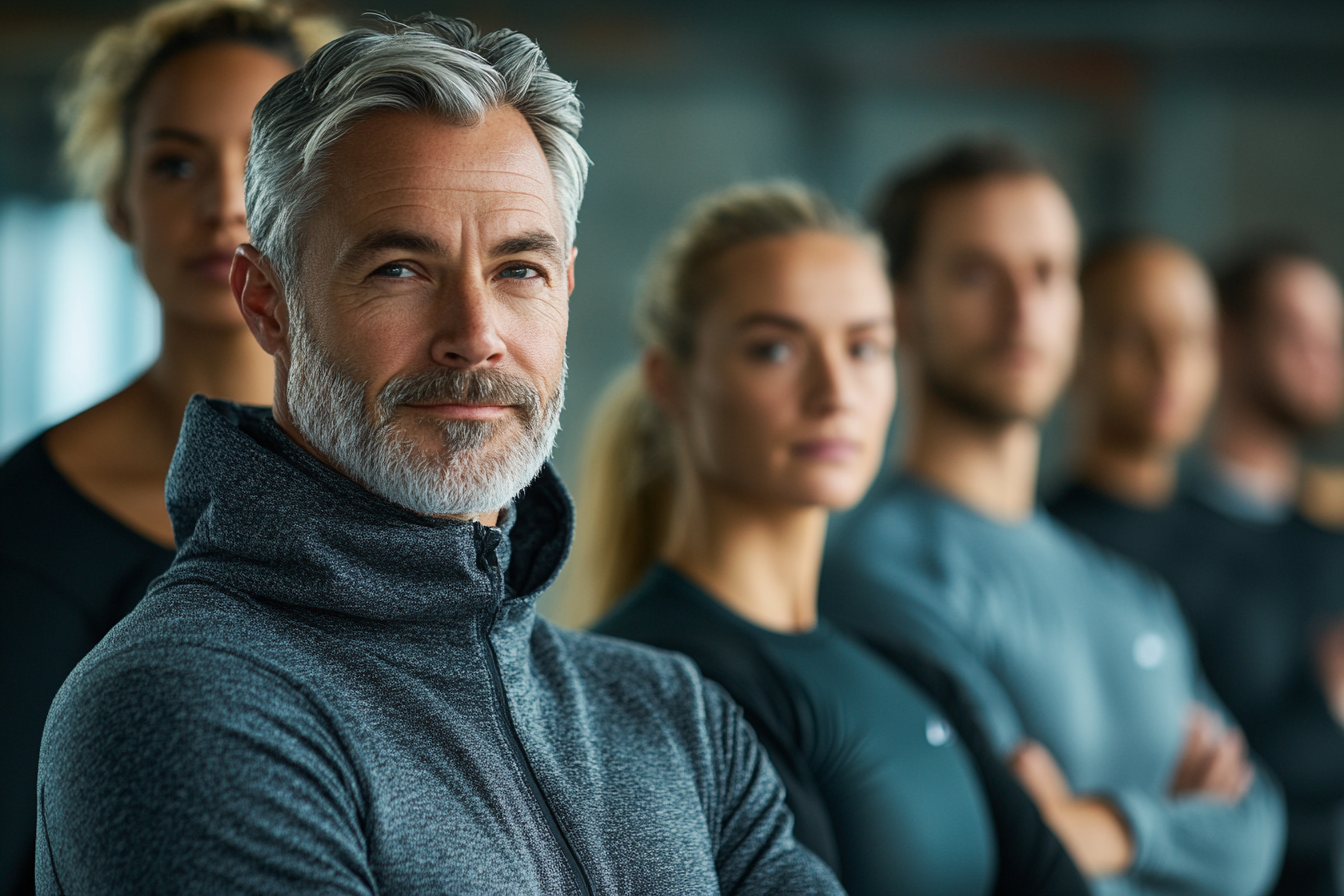 Сімейний фітнес-центр з людьми різного віку